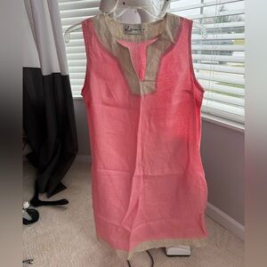 ILinen Natural Linen Shift Dress